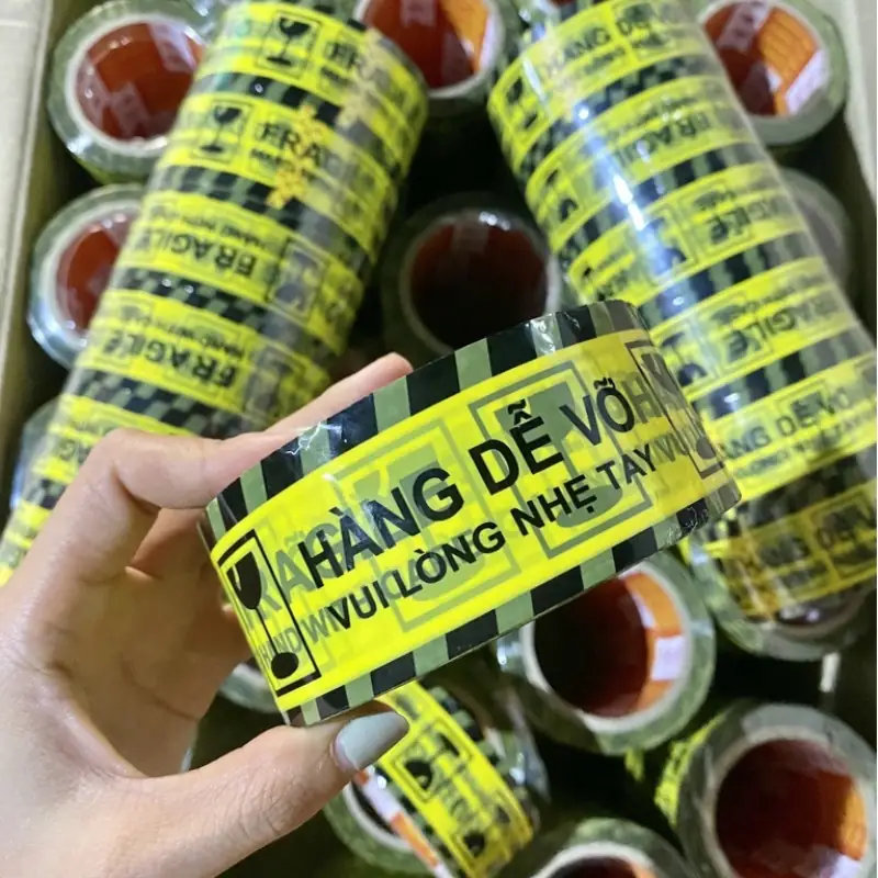 Băng keo «Hàng dễ vỡ» cuộn 250 g, ảnh góc