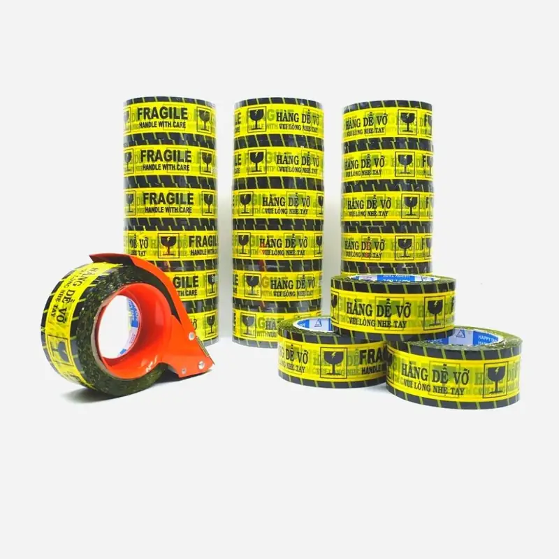 Băng keo «Hàng dễ vỡ» cuộn 200 g, ảnh chính diện