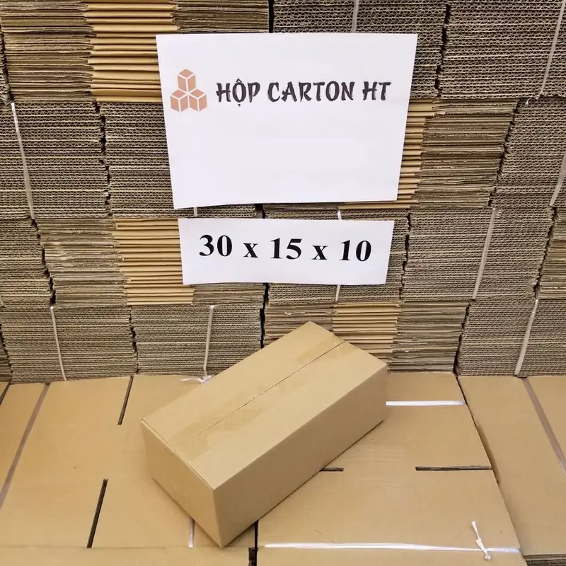 Hộp 30×15×10 cm (2 mặt nâu), ảnh góc