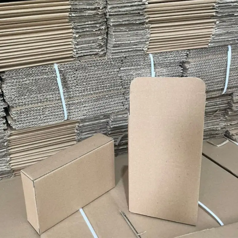 Hộp nắp cài 2 đầu 10×3×18 cm (2 mặt nâu), ảnh chính diện
