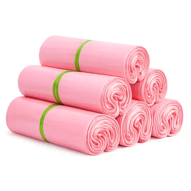 Túi niêm phong 25×35 cm – hồng pastel (gói 1 kg), ảnh góc