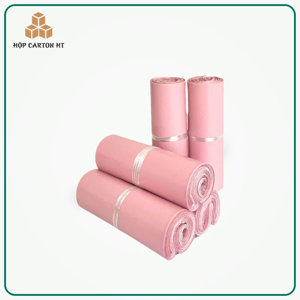 Túi niêm phong 25×35 cm – hồng pastel (gói 1 kg)