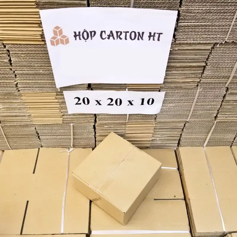Hộp 20×20×10 cm (nâu mộc), ảnh góc
